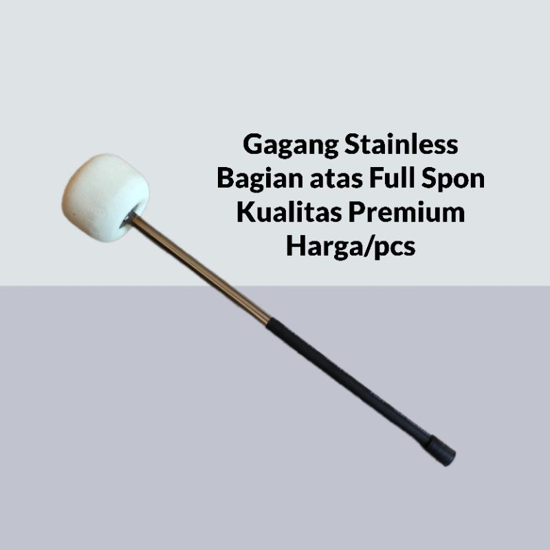 Stik Bass Jidur Rebana Hadroh Drumband Marching Band Full Spon Stainless