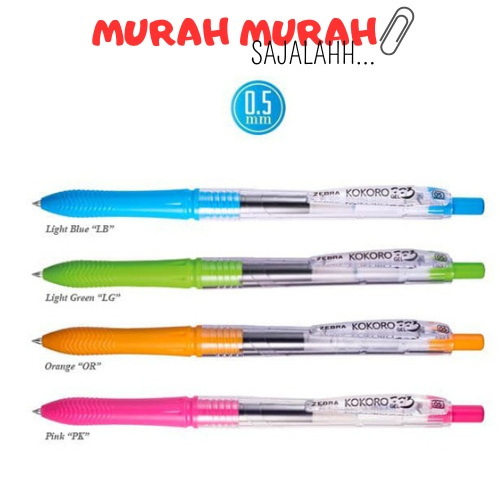 

Zebra Kokoro SWEET Gel Pen Pulpen Gel 0,5mm Tinta Hitam / BOLPEN KOKORO SWEET COLOUR ZEBRA 0.5 / PCS