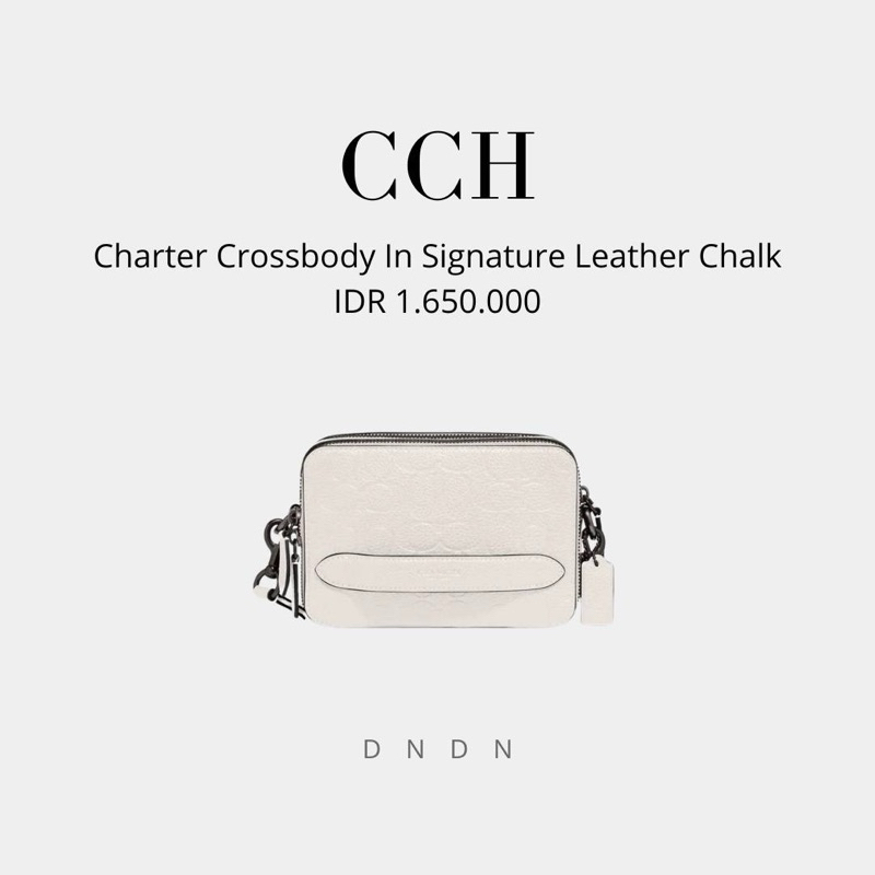 Charter Crossbody In Signature Leather Chalk