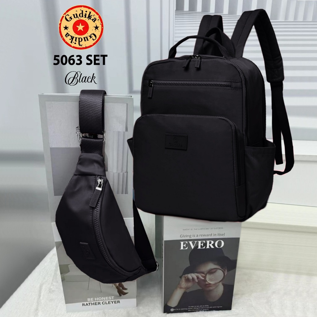 DISKON RANSEL GUDIKA 5063 ORIGINAL - BACKPACK SET WAISTBAG - TAS WATERPROOF