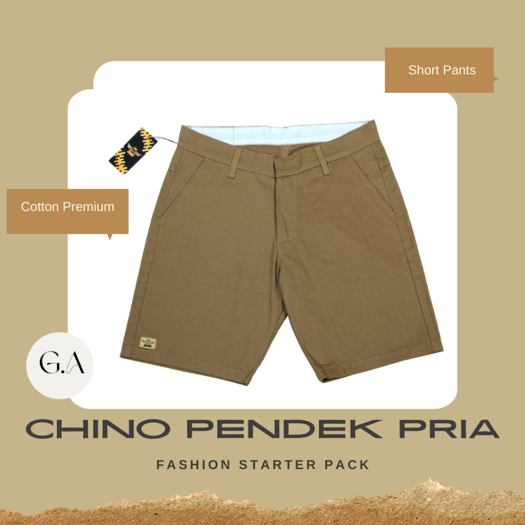 TERLARIS  CELANA PENDEK PRIA DEWASA CHINO KOLOR PREMIUN ATAS LUTUT TERBARU RG DENIM / CELANA CINO CO