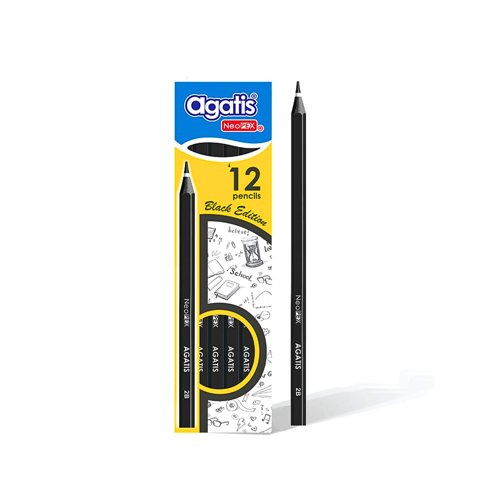 

Pencil / Pensil Agatis Neopex Hexagonal 2B Black body
