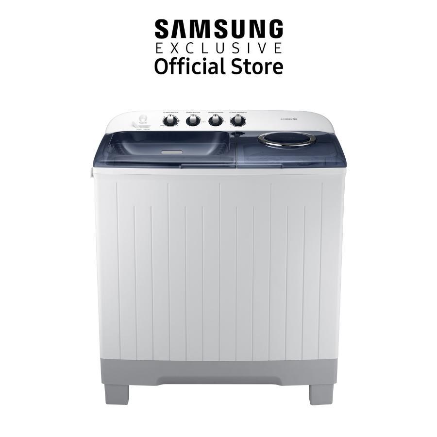 Samsung Mesin Cuci Twin Tub 12Kg Washer | Dynamic Pulsator | EZ Wash Tray | WT12J4200MB/SE