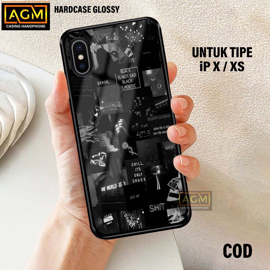Case iphone X/Xs Terbaru Case kilau - New Case Glossy casing Hp iphone X / Xs [Motif Aestetic] - AGM