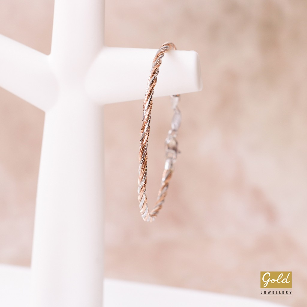 Gelang emas putih kadar 750 75% 17k - PGL17071800 - model pro italy