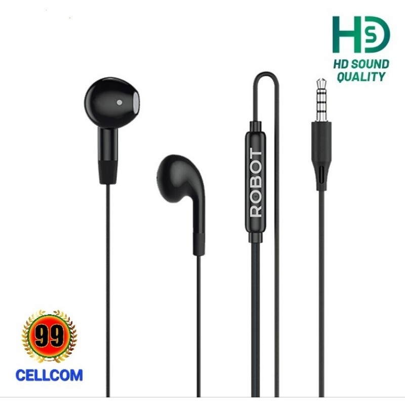 Headset Earphones Robot RE50 Hansfree robot tanpa karet