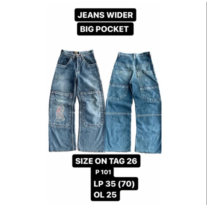 Baggy Jeans Wider Big Pocket Y2K