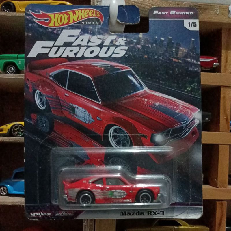 HOTWHEELS PREMIUM MAZDA RX-3 FAST FURIOUS (FAST REWIND)