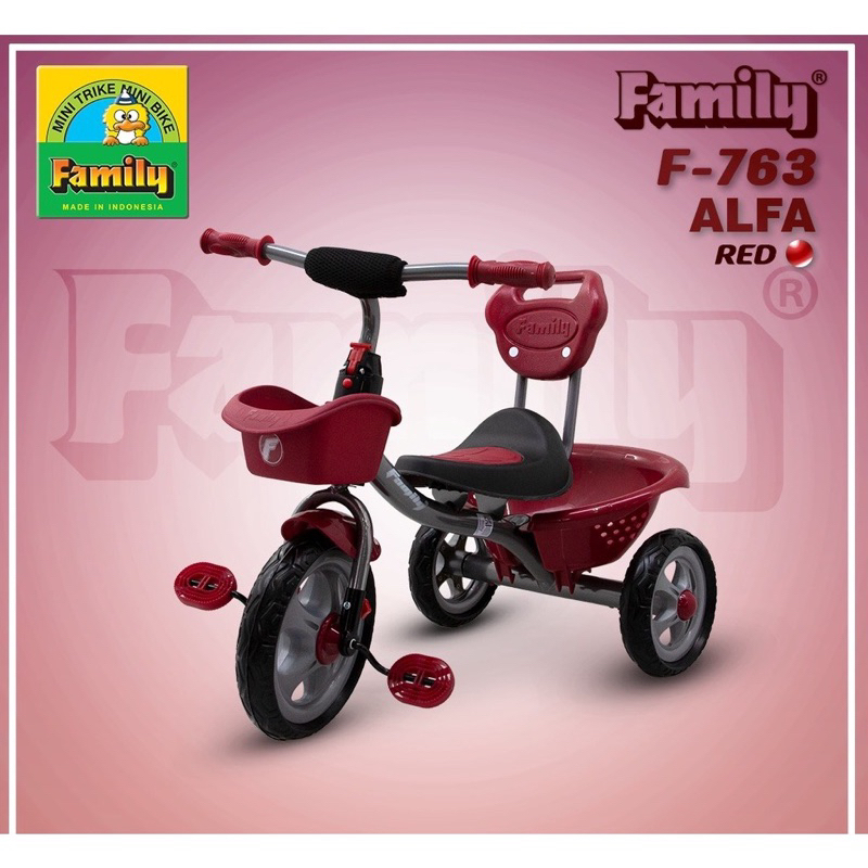 MAINAN ANAK SEPEDA ANAK RODA 3 FAMILY 763 ALFA 765 aldo 916 ben f-763 f-765 f-916