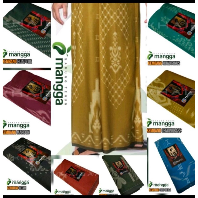 Mangga - Sarung mangga gold kembang premium sarung