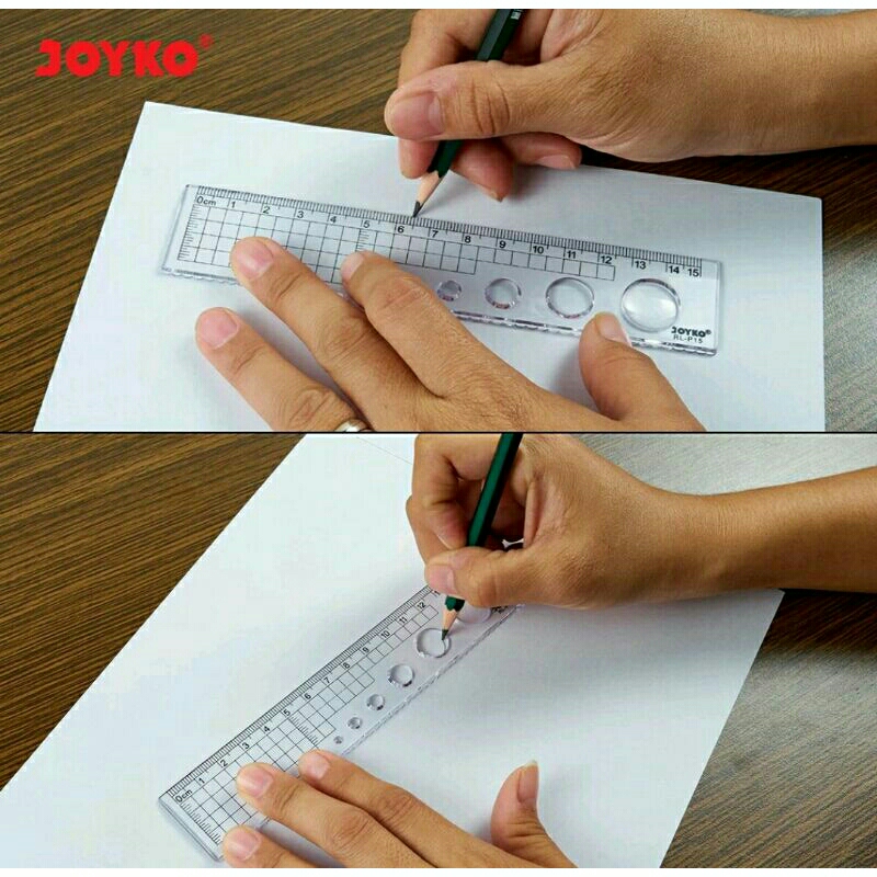 

JOYKO RULER 15CM TRANSPARENT / PENGGARIS JOYKO 15CM TRANSPARAN RL-P15