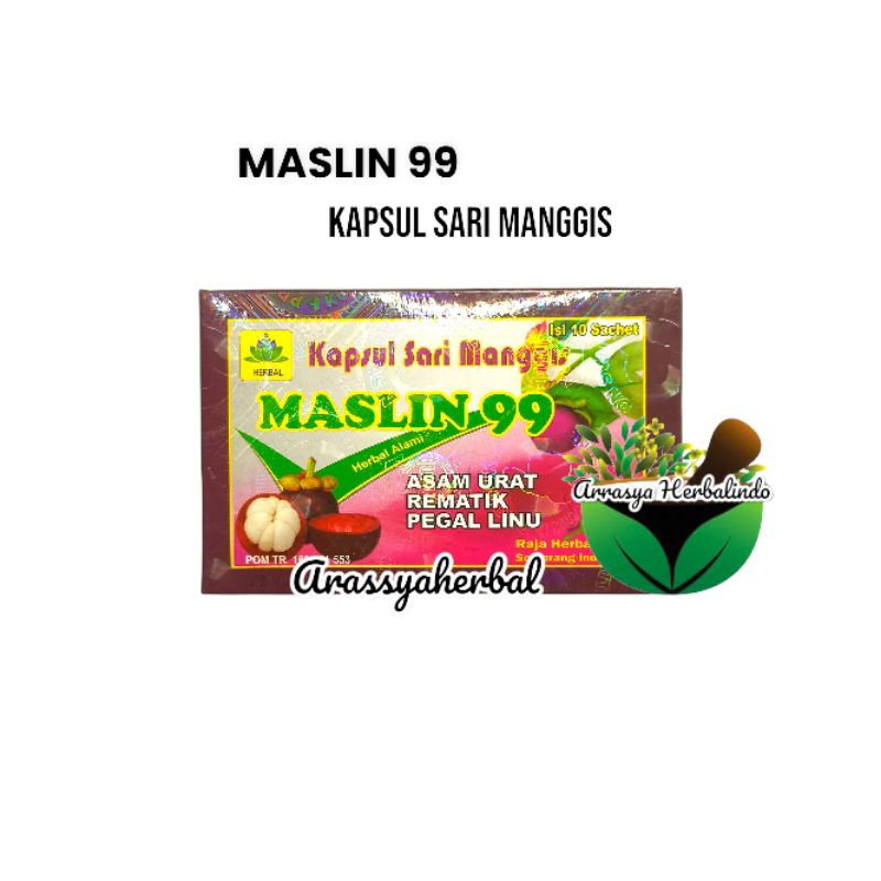 Maslin 99 Kapsul Sari Manggis / Pegalinu / Asamurat / rematik Hilang