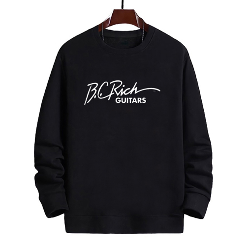 Crewneck B.C Rich Guitars Signature Sweater Bahan Cotton Fleece