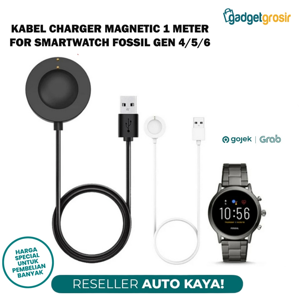 Kabel Charger Magnetic Smartwatch Fossil Gen 4 5 6 charging Q 5E Sport Kate Spade Michael Kors MK Do