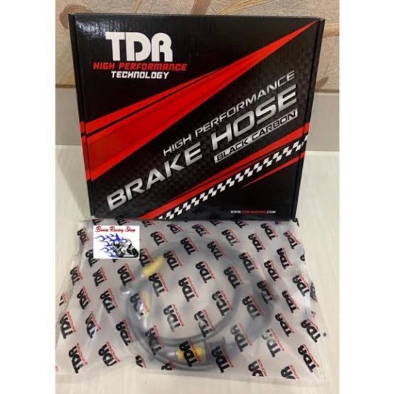 SELANG REM TDR AEROX 155 NEW AEROX 155 ABS BLACK CARBON BRAKE HOSE TDR AEROX 155 ABS