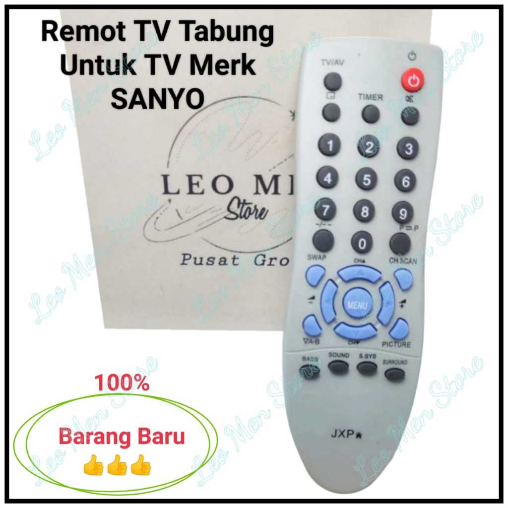 Remot TV~Remote TV Tabung~Untuk TV Tabung SANYO~JXP~BARU