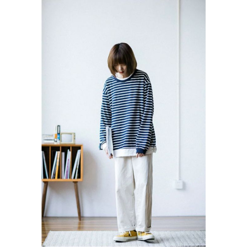 Korean Style Women's Pants - Wide Leg Chino Pants Unisex