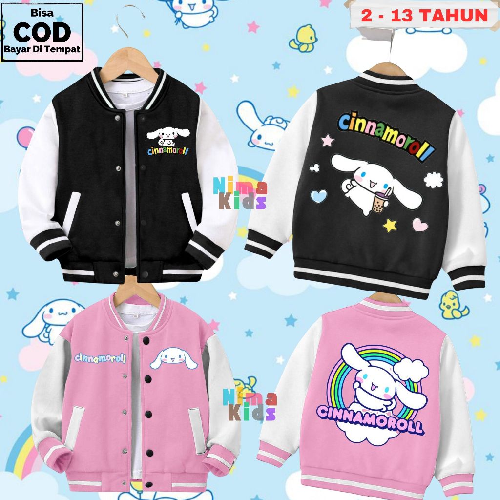 Jaket Anak Perempuan Laki Laki CINNAMOROLL Usia 2 - 13 Tahun Jacket Sweater Anak Bahan PREMIUM