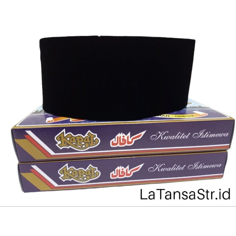 Peci Cap Kapal Songkok Nasional Hitam Non Ac Kwalitas Istimewa Cap Kapal 100% Original