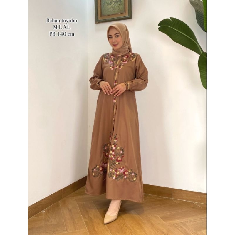 Gamis madina hajrah zircon || bordir mesin || best seller dan terbaru // Gamis pesta // gamis murah 