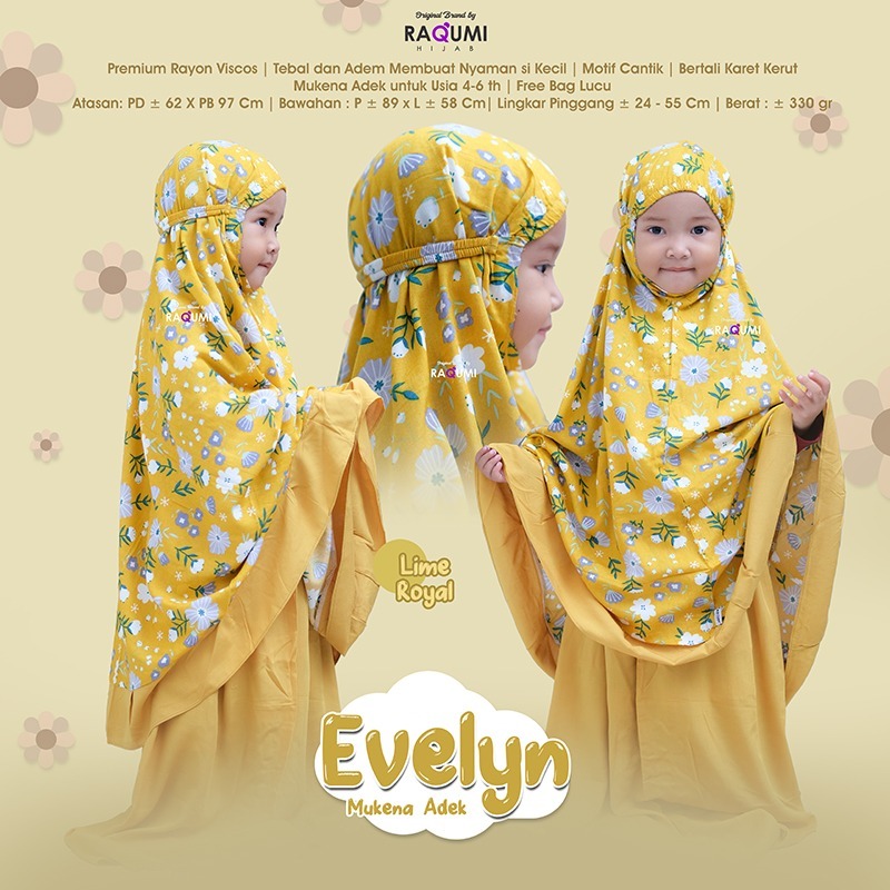 Evelyn Mukena Anak Original Raqumi Hijab Mukena RAQUMI