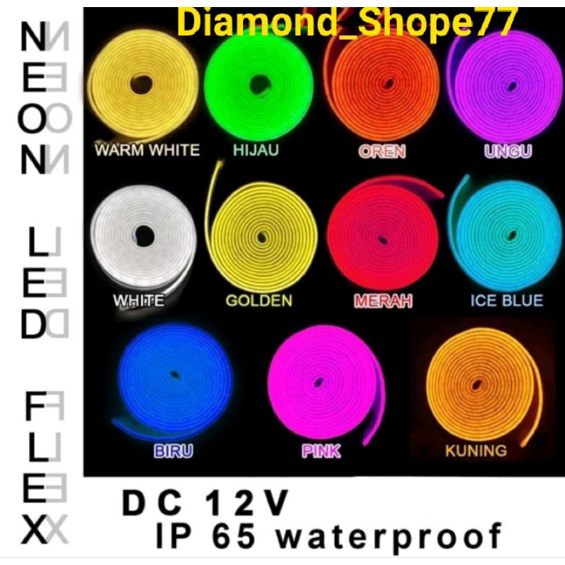 Lampu Led Neon Flex DC Panjang -+ 5 Meter