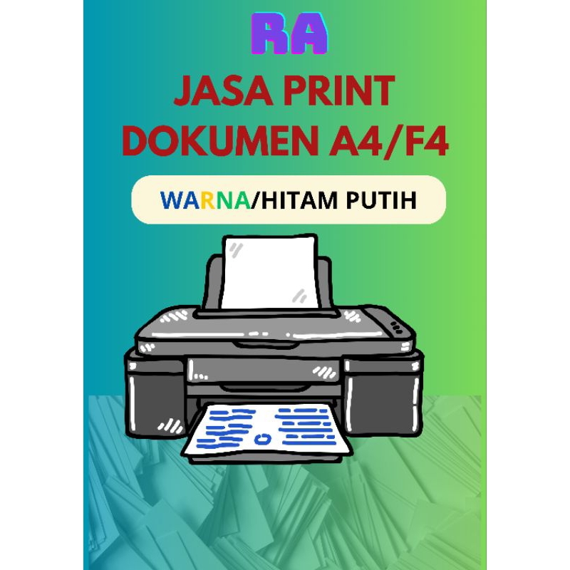 

Jasa print warna/hitam putih