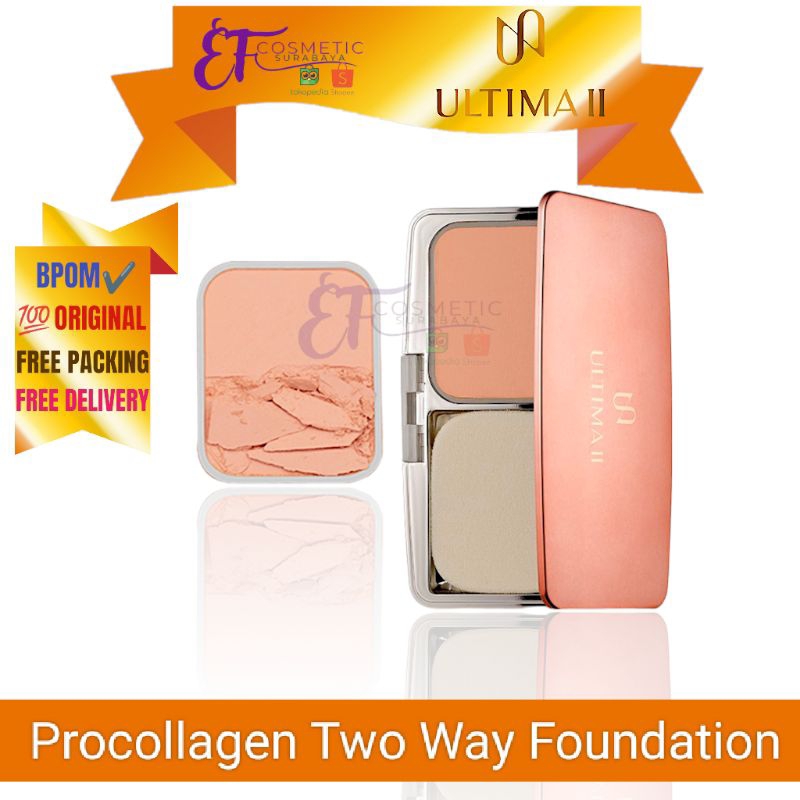 ULTIMA II Procollagen Two Way Foundation Fullsize | Refill - Bedak Padat Dijamin Original