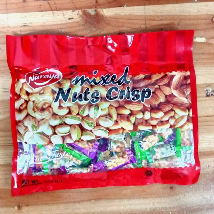 

Piscoklegit_ [400Gr] S110 Naraya Mixed Nuts Crisp Naraya Permen Kacang Enting-Enting 400Gram