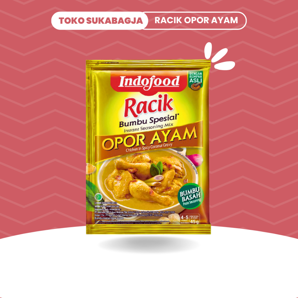 

Bumbu Racik Spesial Opor Ayam Indofood Bumbu Dapur Masak Instan Siap Saji 45gr