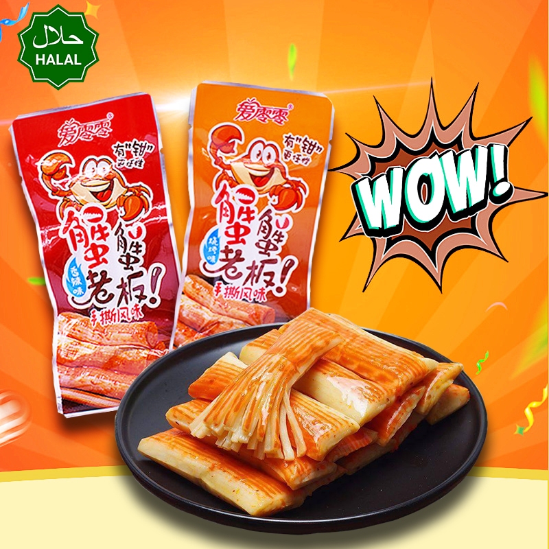 

[HALAL] Makanan Ringan Crab Stick Pedas Makanan Ringan Instan Makanan Laut Camilan Ringan Cemilan Import Cina Ringan Sehat 14g