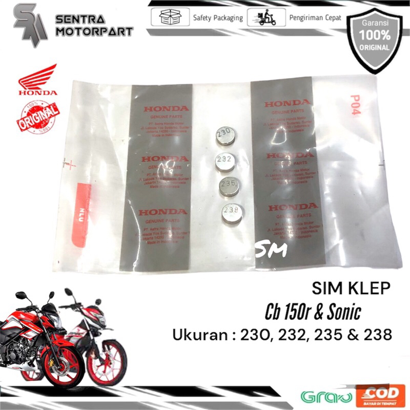 Shim sim klep cb150 sonic supra gtr 150 230 232 235 238 original