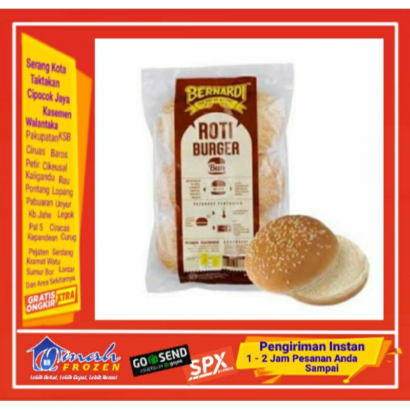 

Roti Burger Bernadi wijen.Frozen Serang