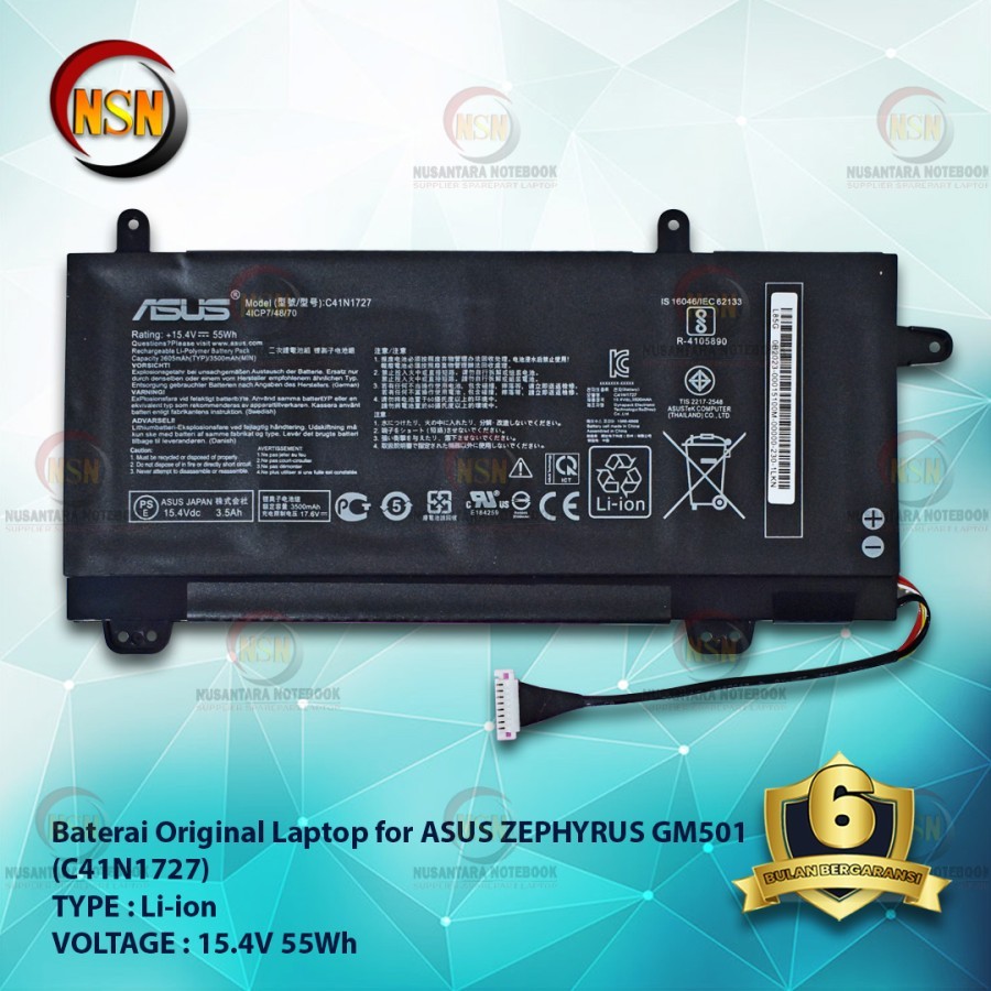 Baterai Asus Zephyrus GM501 GM501G GM501GM GM501GS C41N1727 ORI