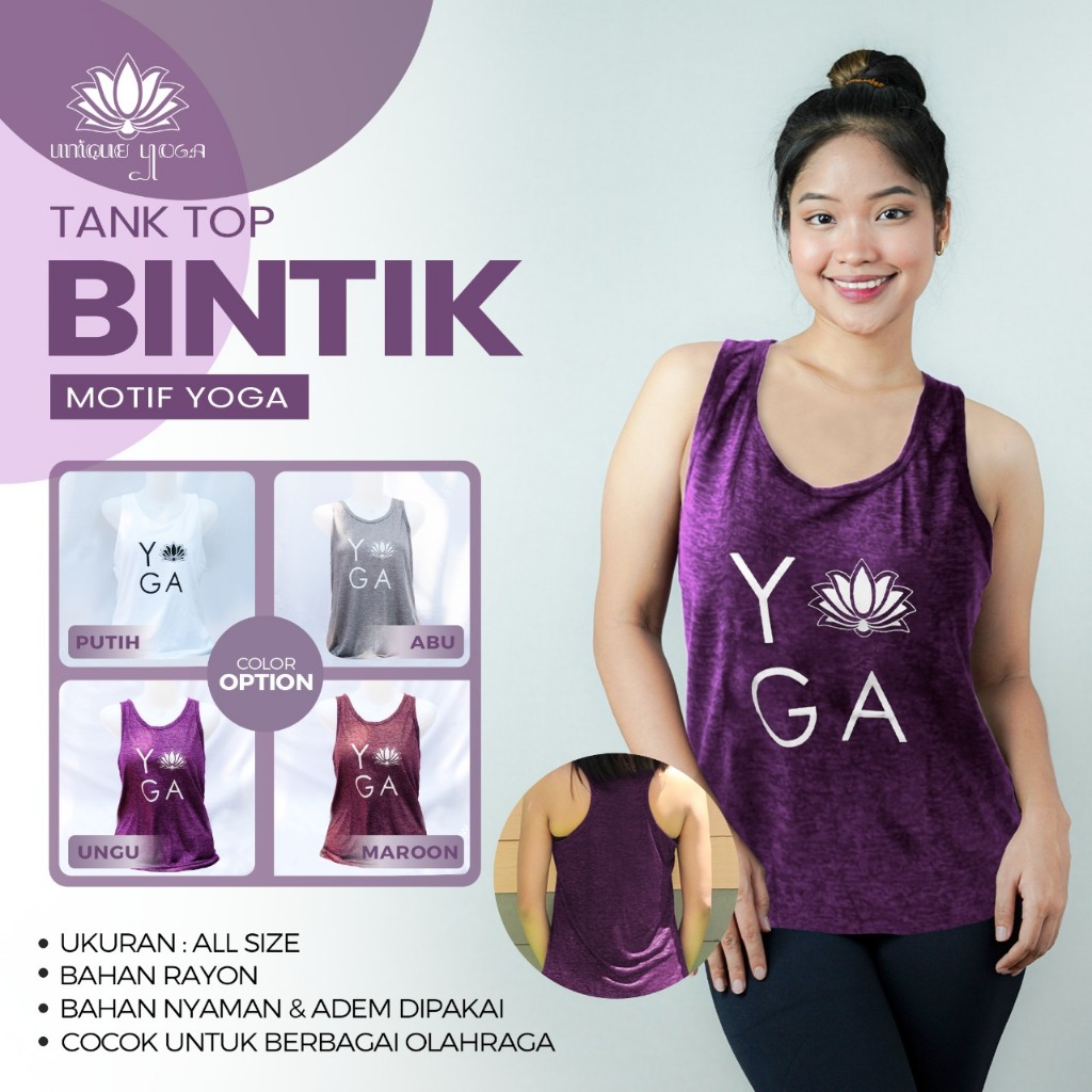 Kaos Yoga Murah / Top Yoga Bintik Tulisan Yoga / Top Yoga Murah / Kaos Zumba / Baju Olahraga Wanita 