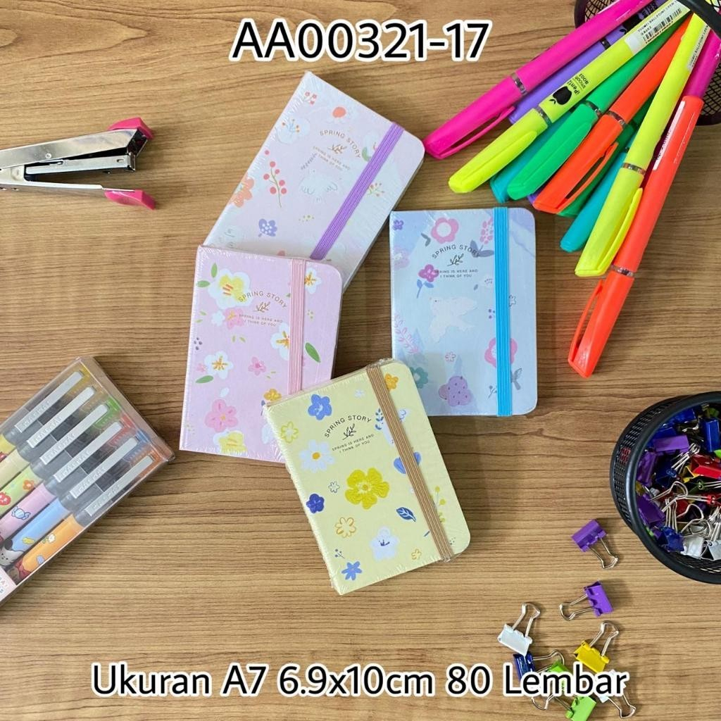 

MEMO AA00321-17 A7-80 SPRING UKURAN A7- NOTEBOOK DIARY BUKU CATATAN
