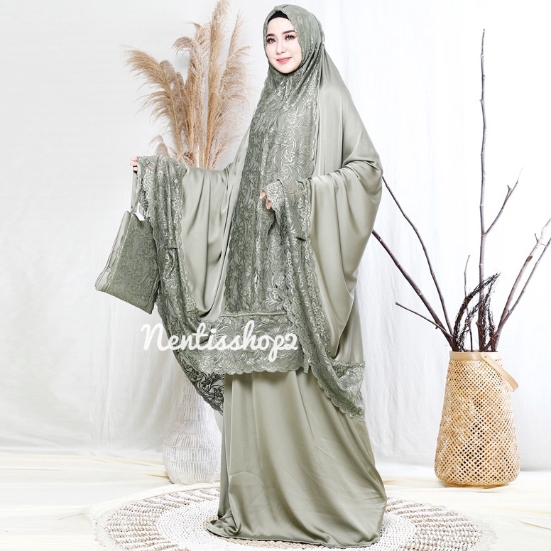 Promo Spesial 44 Mukena Zara Silk Premium Armani silk Seserahan Perfect