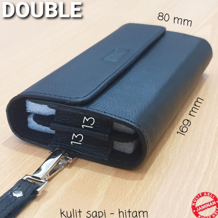 Dompet hp double kulit asli genggam tali tangan