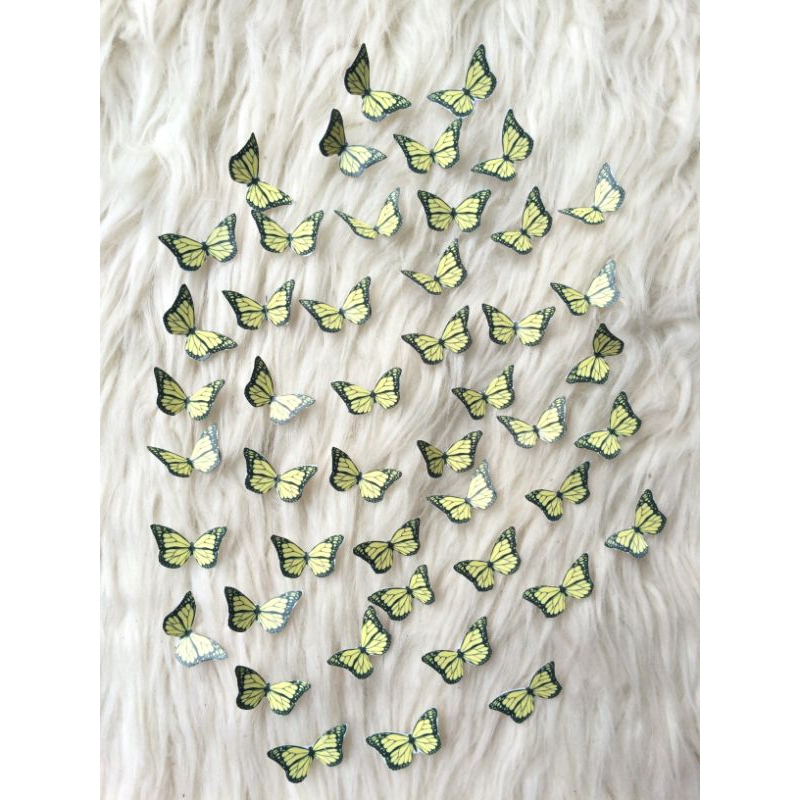 KUPU-KUPU HIASAN KUE ULANG TAHUN/BUTTERFLY MINI BENTO CAKE/TOPPER BUTTERFLY KECIL