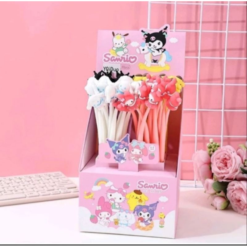 

pulpen Sanrio goyang goyang/(per box)bolpen SANRIO lentur/goyang cute imut isi48pcs perbox