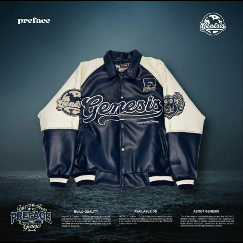 PREFACE - Genesis Varsity Leather Jacket