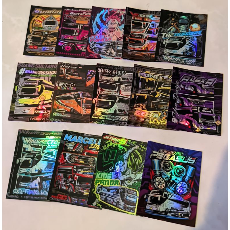 

COD Stiker Buss JB5 Hologram Baru Terlengkap 30 Stiker + Bonus Keren