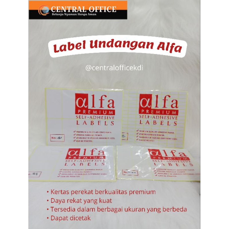 

Label Undangan Alfa / label Nama Undangan Alfa No 99 / No 103 / No 112 / No 121