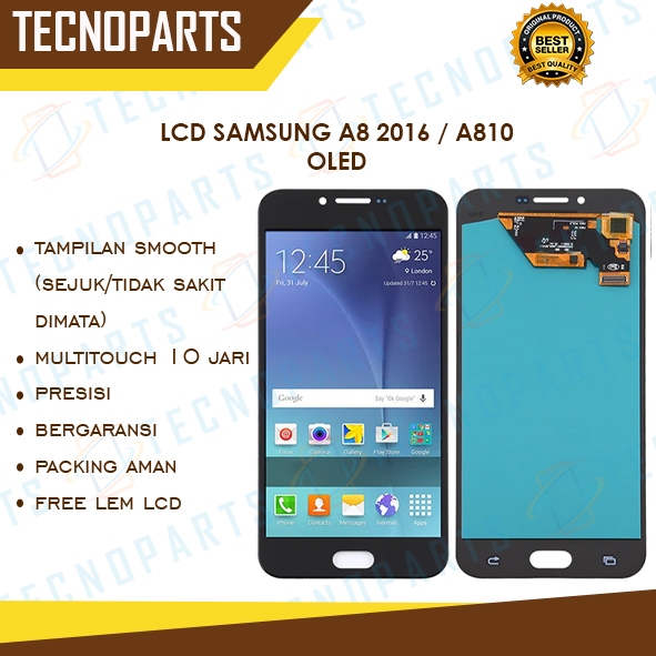 GROSIR LCD SAMSUNG A8 2016 / A810 OLED ORIGINAL 100% FULLSET TOUCHCREEN