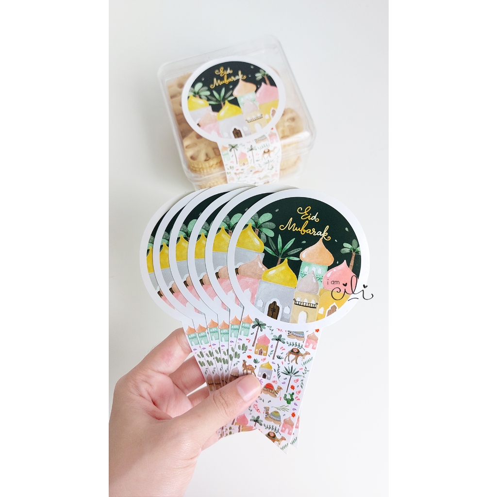 

(SIF116) Stiker idul fitri lebaran FITA(PITA) untuk toples paperbag dus kotak iamcili diameter 8cm [25pcs]