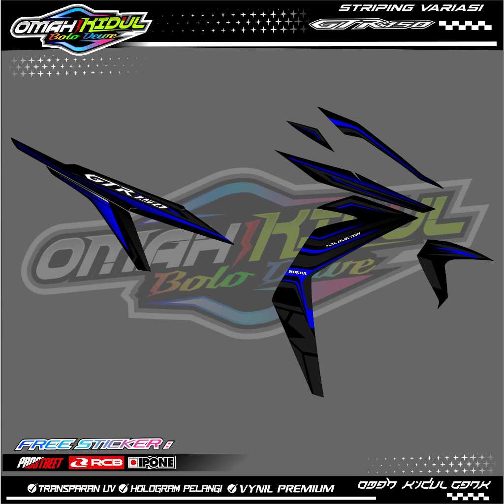 STRIPING VARIASI HONDA SUPRA GTR 150 / STICKERLIST VARIASI MOTOR SUPRA GTR 150