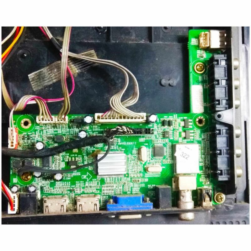 MB mainboard dan PSU TV Polytron PLD 32V7510
