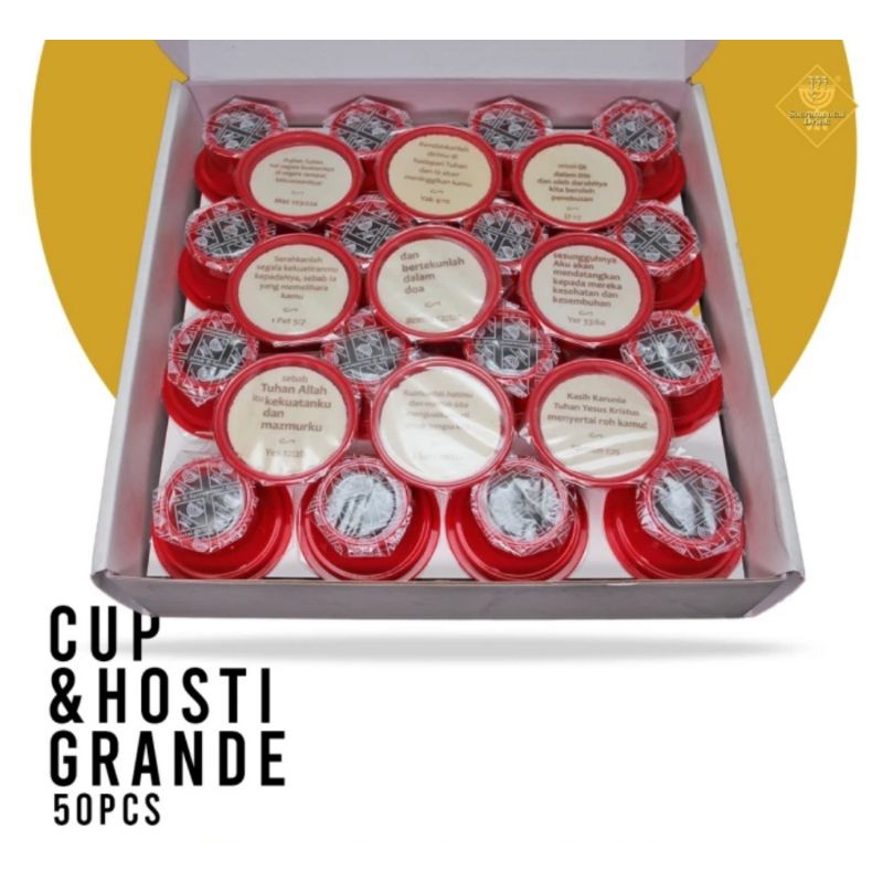 

Ay00! Paket Cup Hosti Ayat Besar Grande Ros Gung Dus 50 Perjamuan Kudus