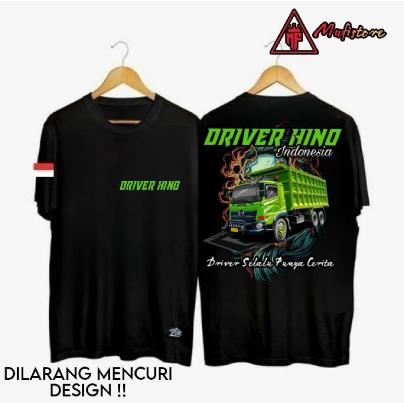 KAOS DRIVER HINO INDONESIA MOTIF TRUCK HIJAU