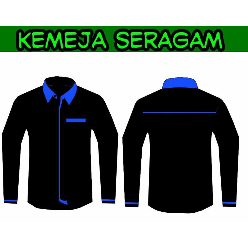 baju seragam karyawan lengan panjang